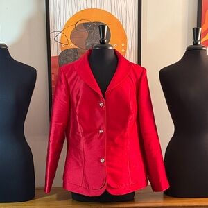 Elegant Red Women's Blazer